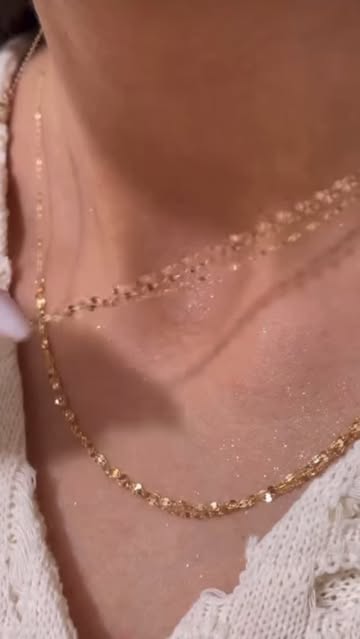 دستبند و گردنبند سه رشته پولکی